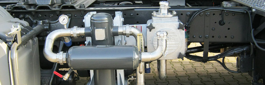 SLS vacuum pump in vehicle installed